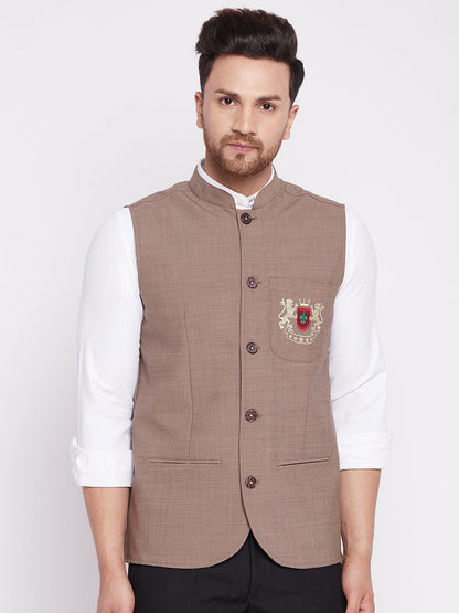 Men's Nehru Jacket With Welt Pocket