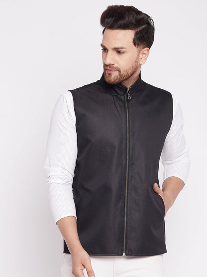 Men's Nehru Jacket With Welt Pocket