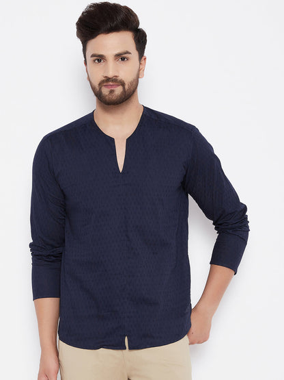 Men's Solid Cotton Short Kurta