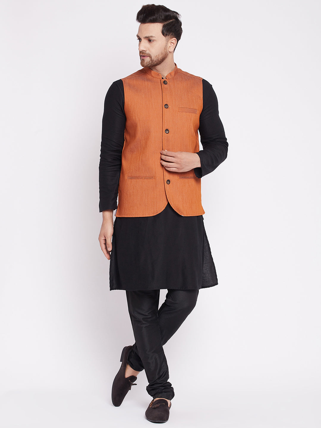 Men's Nehru Jacket with welt pocket