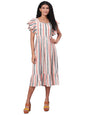 Women's Multi Printed Sleeveless Cotton Square Neck Dress