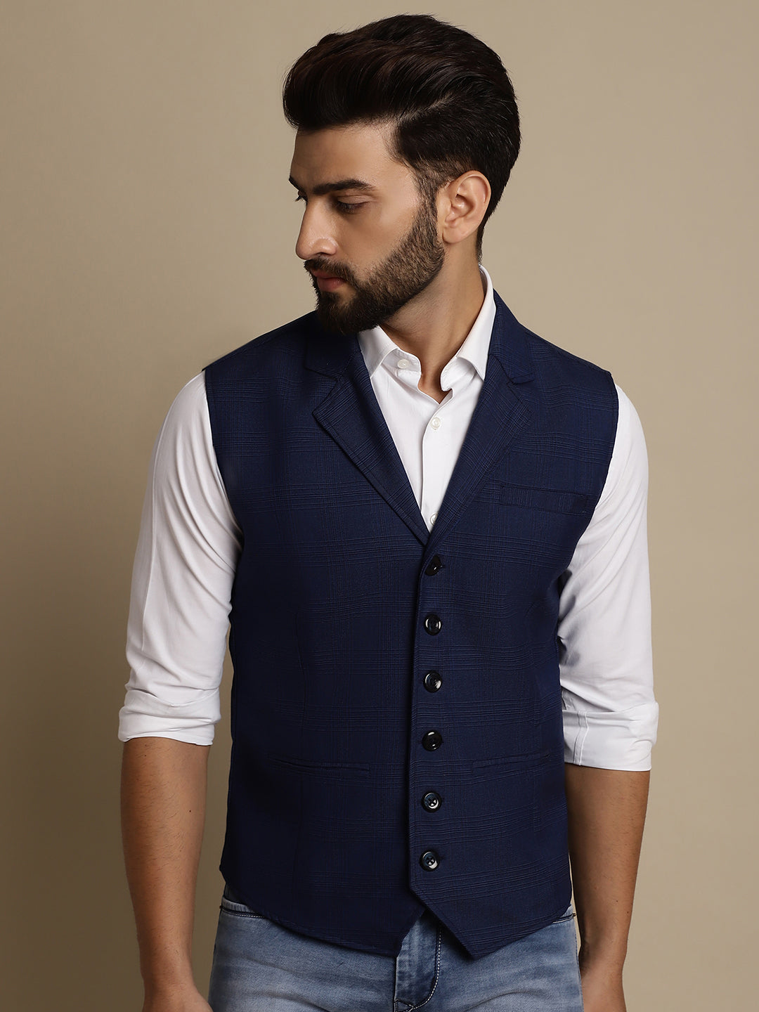 Men's Waistcoat With Notched Lapel