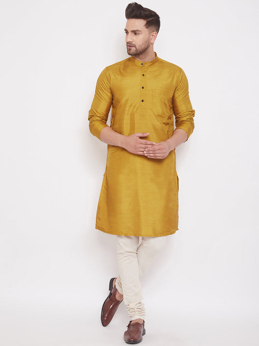 Men's Mustard Festive Kurta