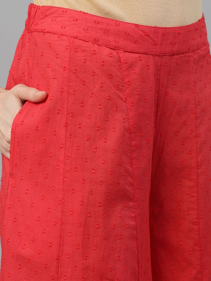 Women's Green & Red Floral Printed With Gotta Patti Work Kurta Set