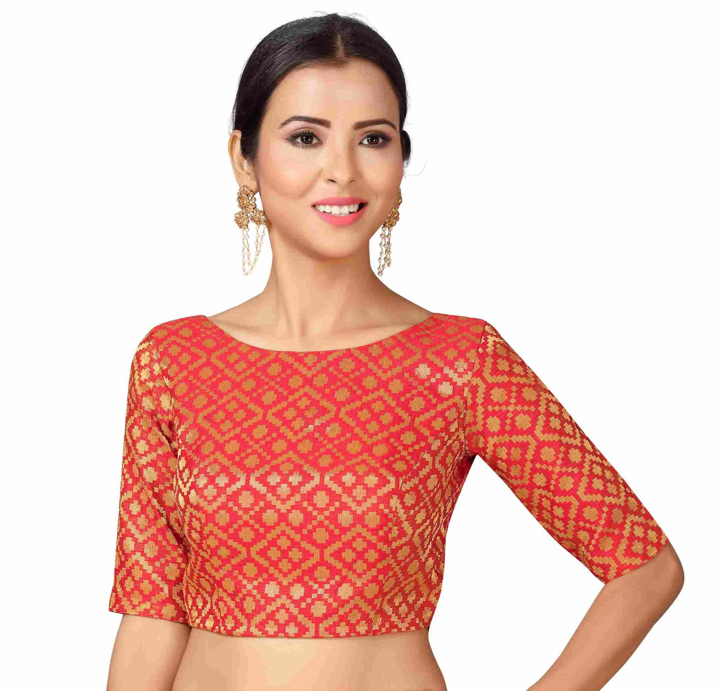 Women's Brocade Saree Blouse by Shr