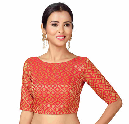 Women's Brocade Saree Blouse by Shr