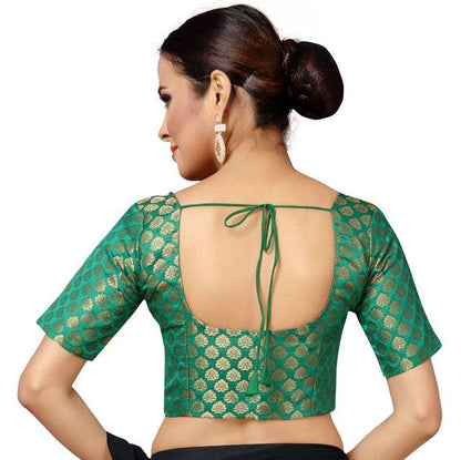 Women's Green Saree Blouse by Sh