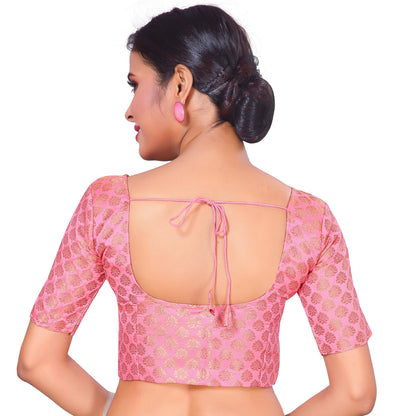 Women's Light pink Saree Blouse by Shr