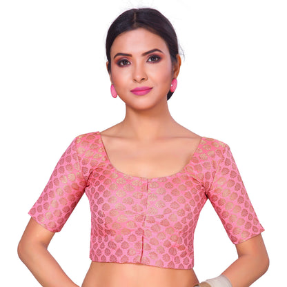 Women's Light pink Saree Blouse by Shr