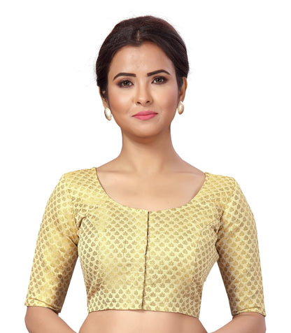 Women's Gold Brocade Blouse by Shringaa