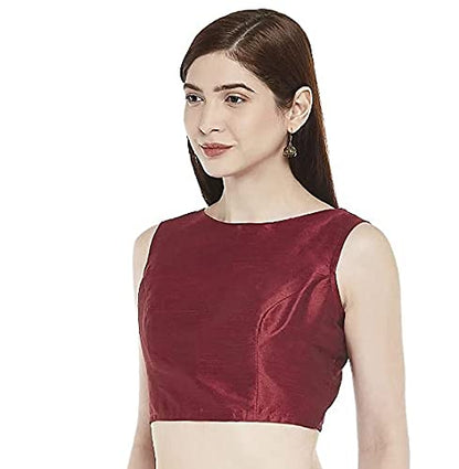 Women's Polyester Sleeveless Saree Blouse.