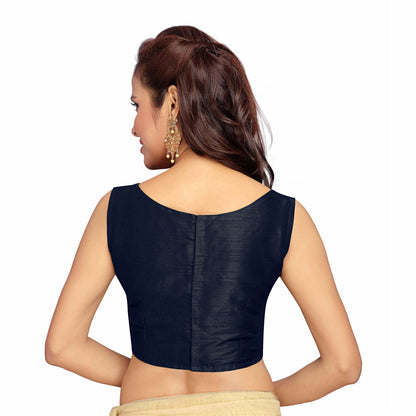 Women's Polyester Sleeveless Saree Blouse.