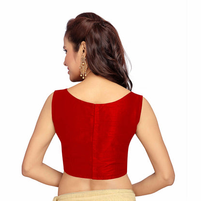 Women's Polyester Sleeveless Saree Blouse.