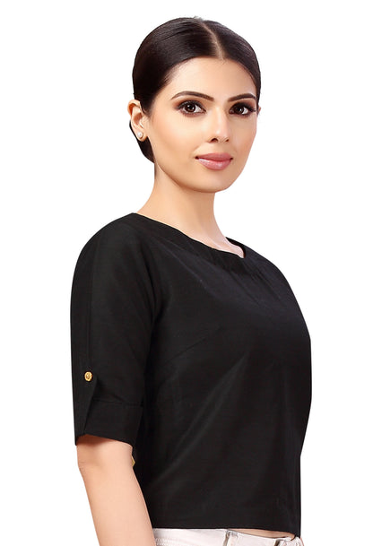 Women's Cotton Half Sleeve Saree Blouse