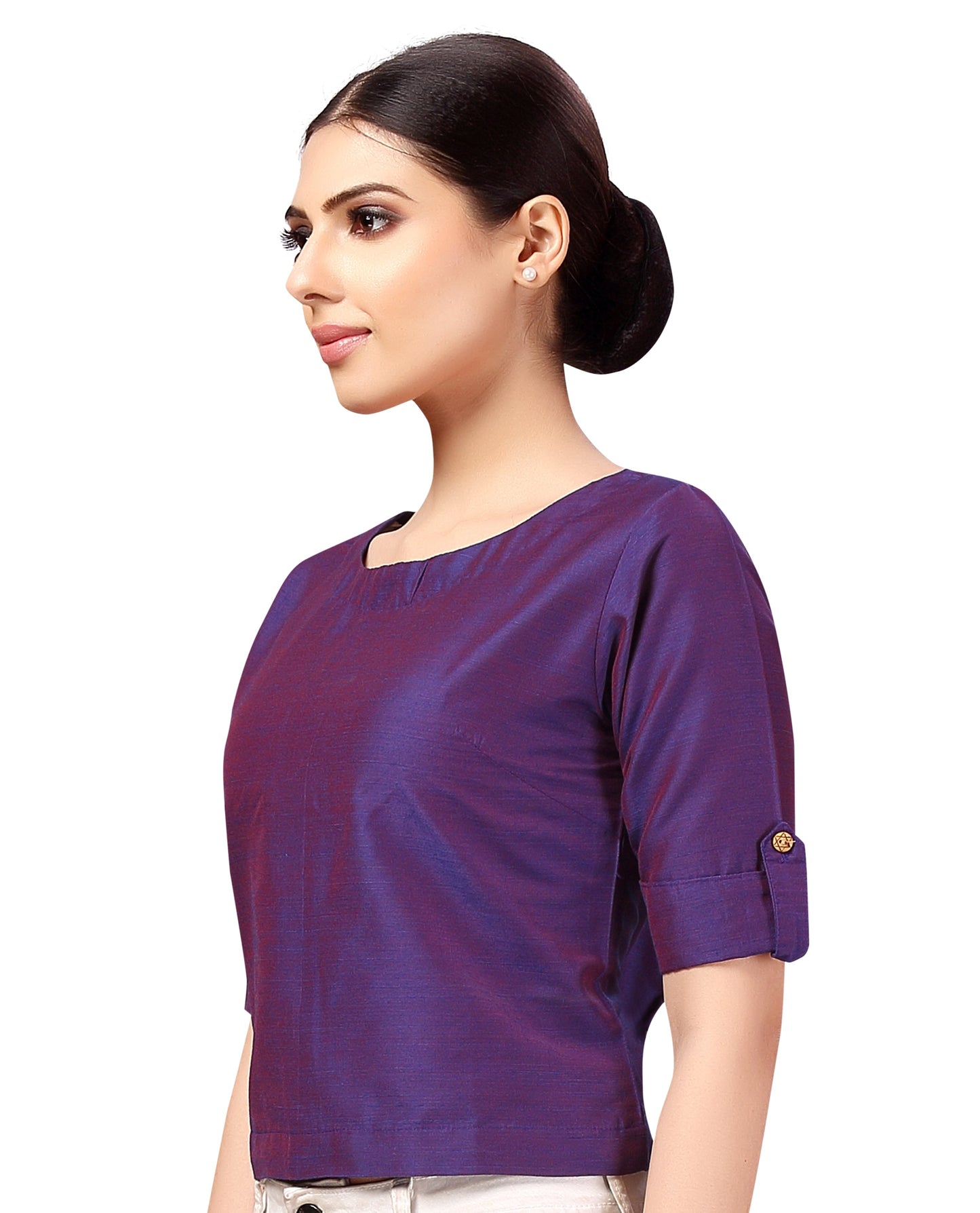 Women's Cotton Half Sleeve Saree Blouse