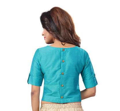 Women's Cotton Half Sleeve Saree Blouse