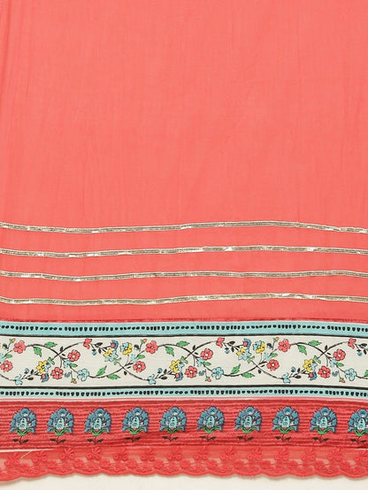 Women's Floral Printed Anarkali Dress & Dupatta Set