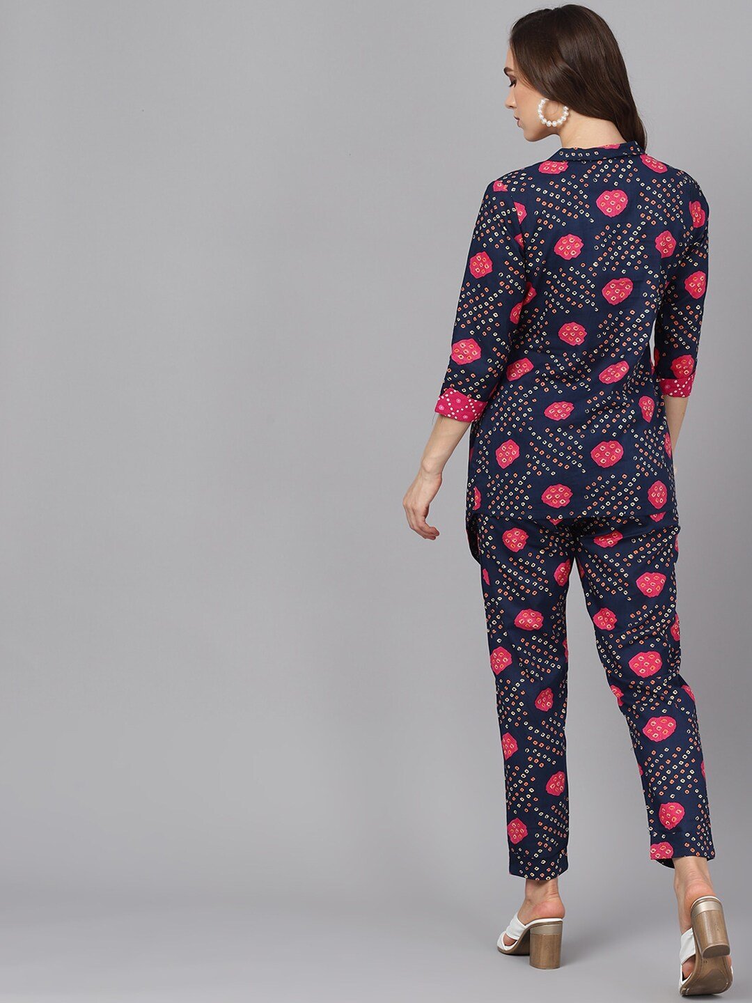 Women's Printed Coat with Trousers