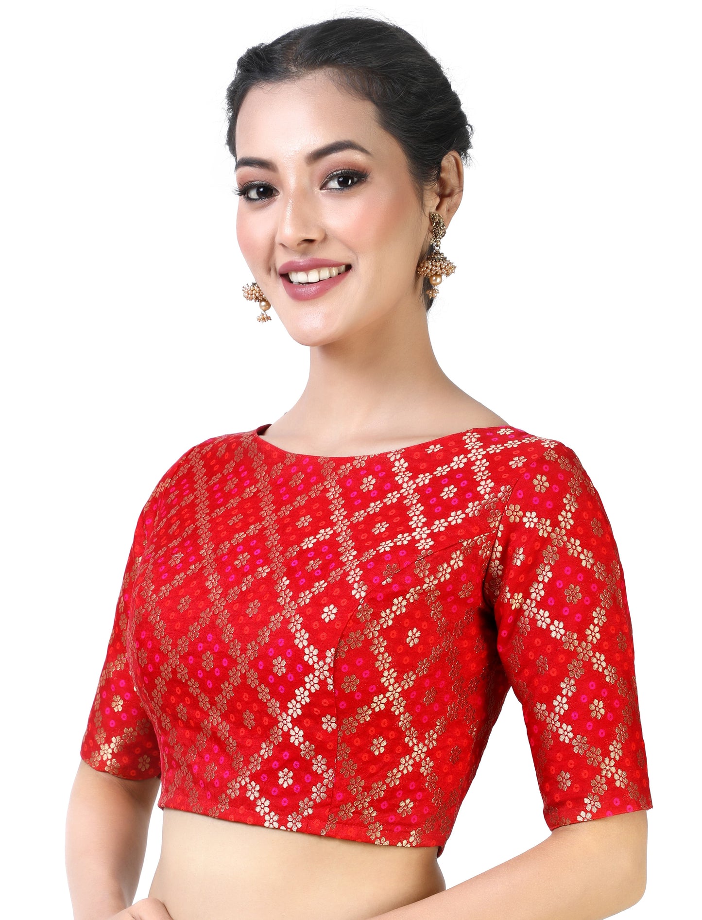 Women's Brocade Saree Blouse by Shr