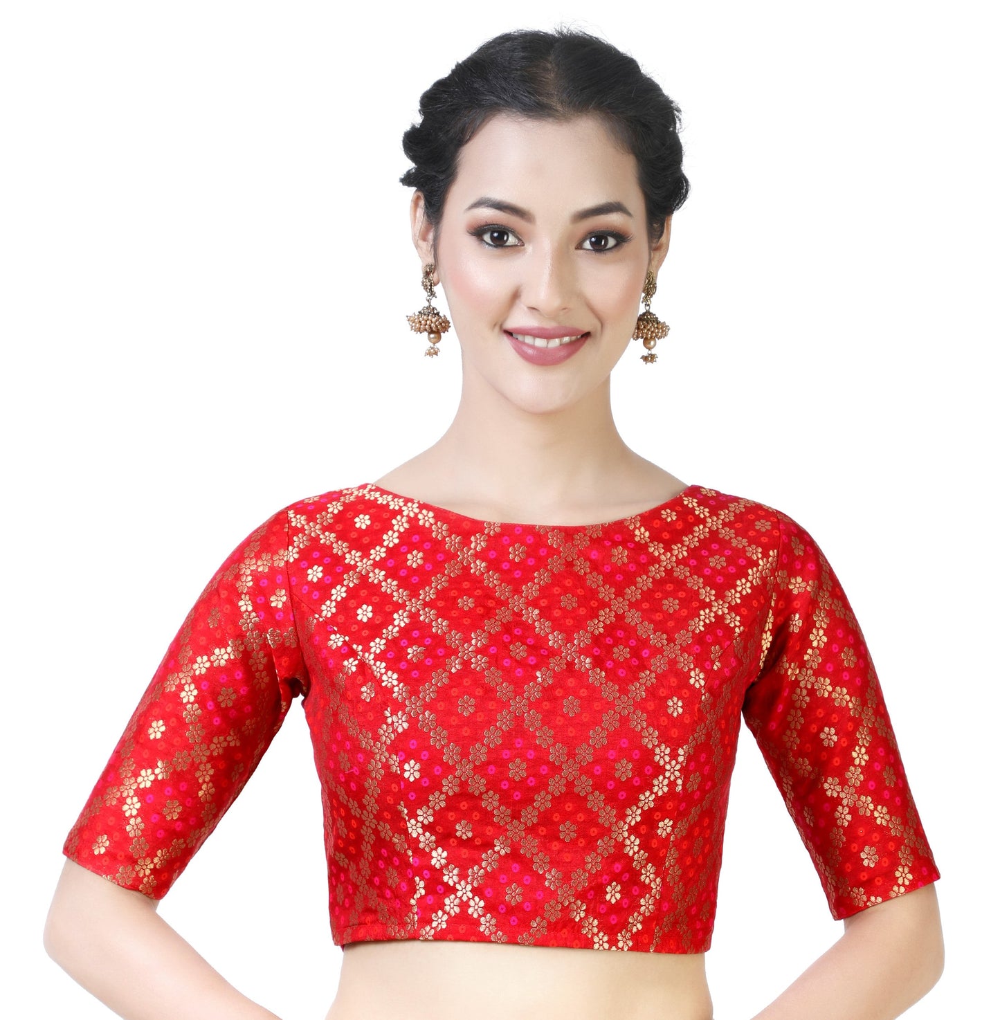 Women's Brocade Saree Blouse by Shr