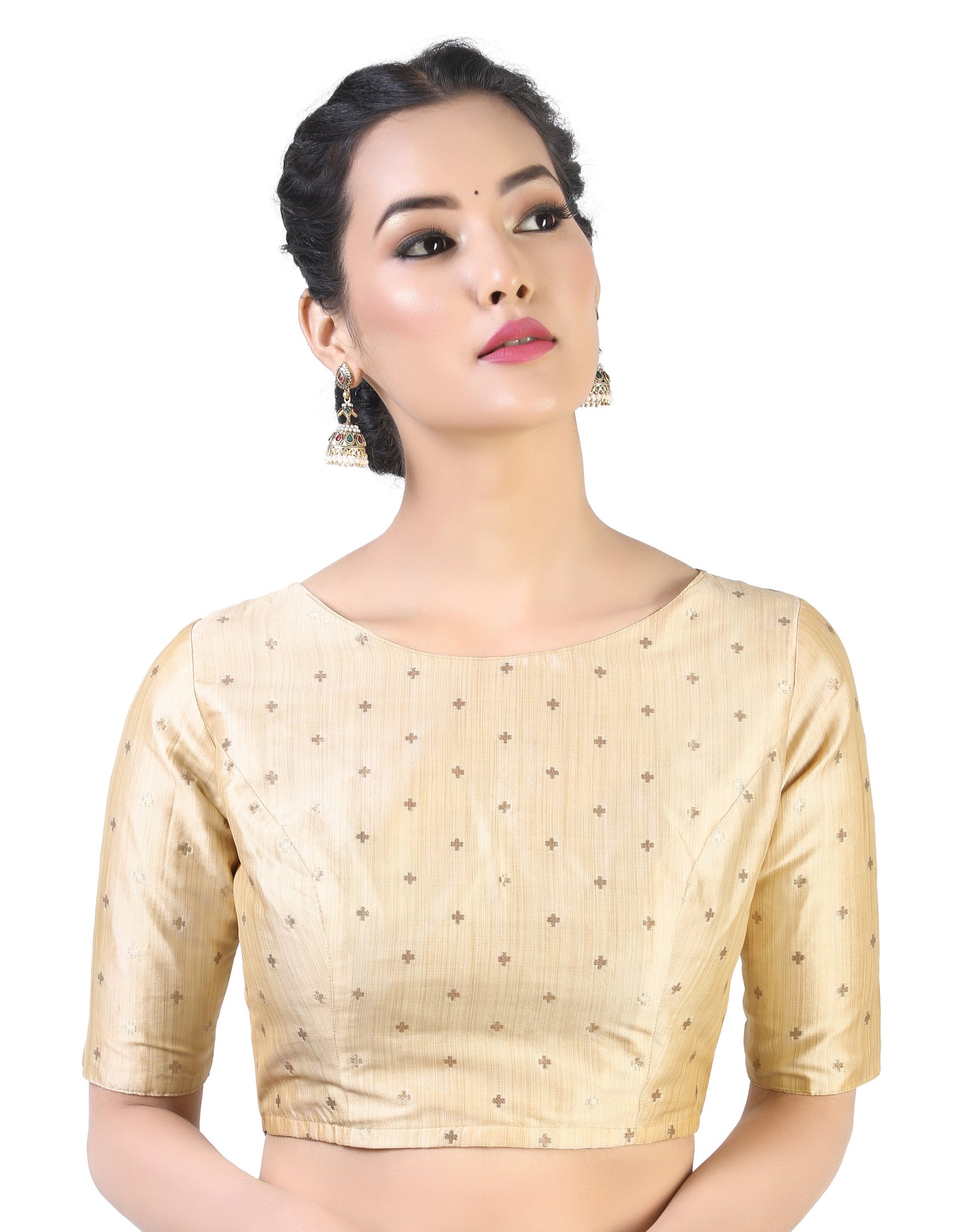 Women Gold Saree Blouse by Shr