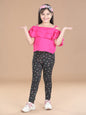 Girl's  Cotton Floral Printed Jegging - S