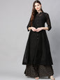 Women's Chanderi Embellished Jacket Style 2 Piece Kurta