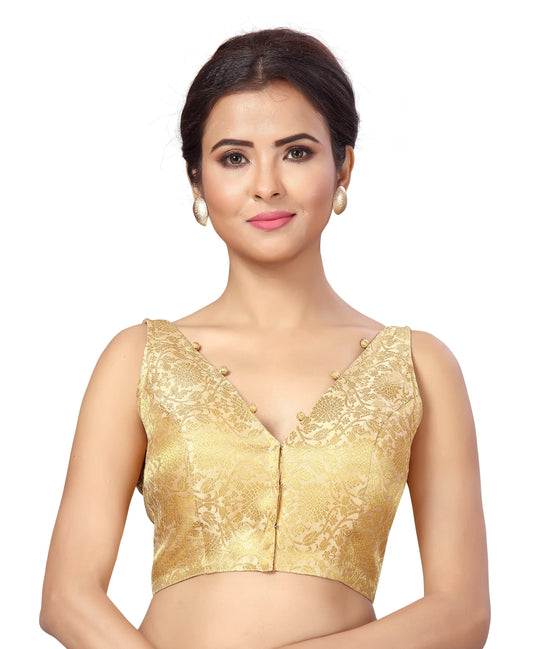 Women's Polyester Stitched Sleeveless Blouse.