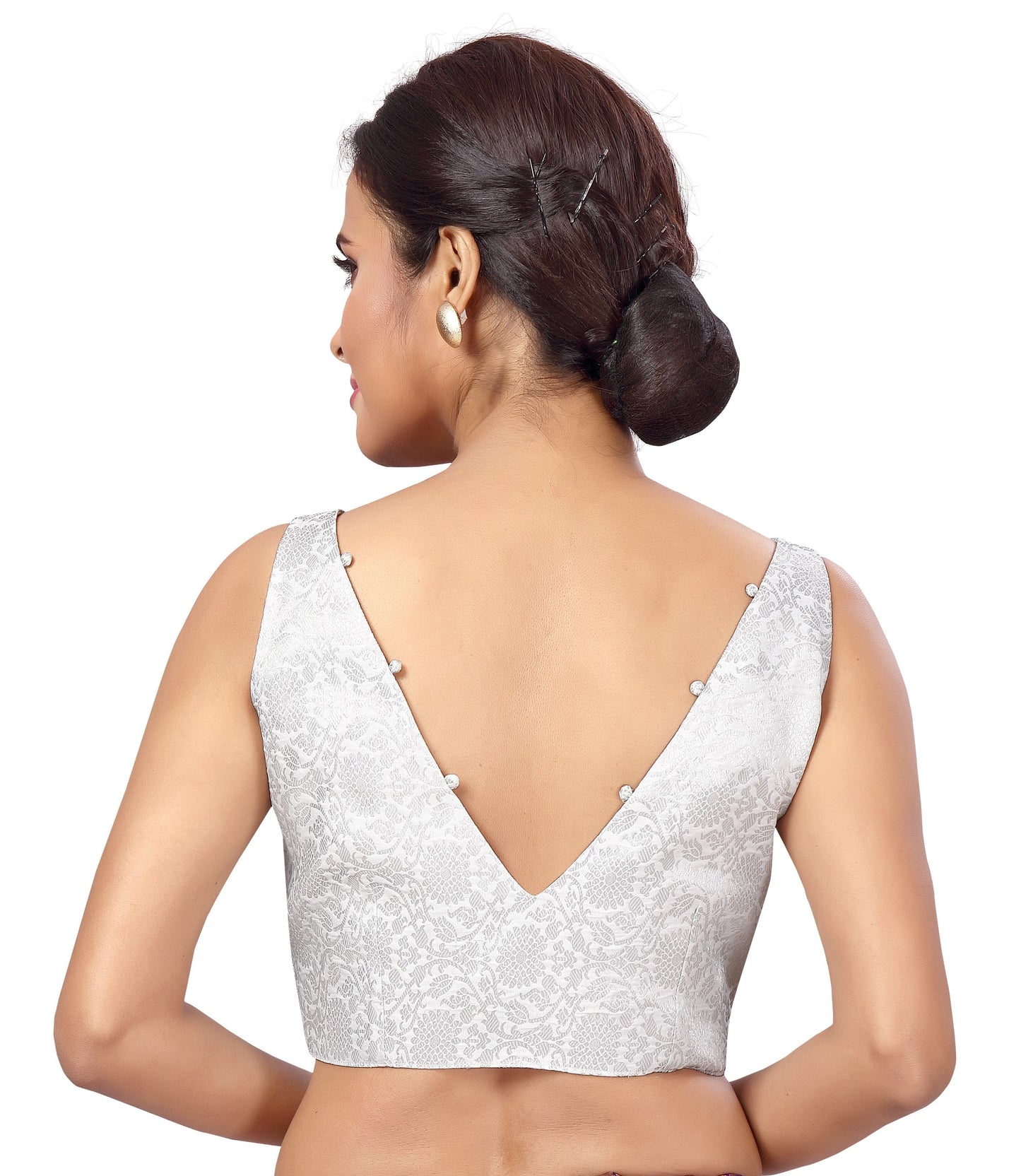 Women's Polyester Stitched Sleeveless Blouse.