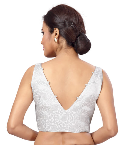 Women's Polyester Stitched Sleeveless Blouse.