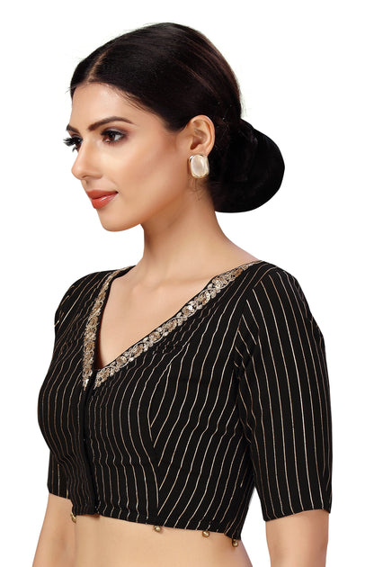 Women's Polyester Georgette Embroidered Saree Blouse.