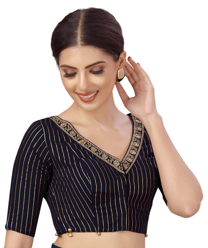 Women's Polyester Georgette Embroidered Saree Blouse.