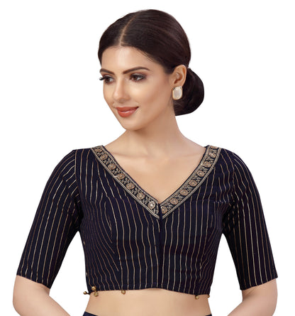 Women's Polyester Georgette Embroidered Saree Blouse.