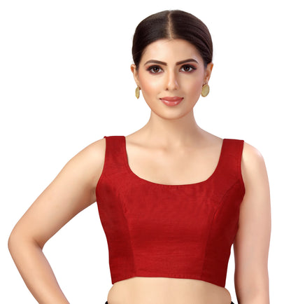 Women's Polyester Sleeveless Saree Blouse.