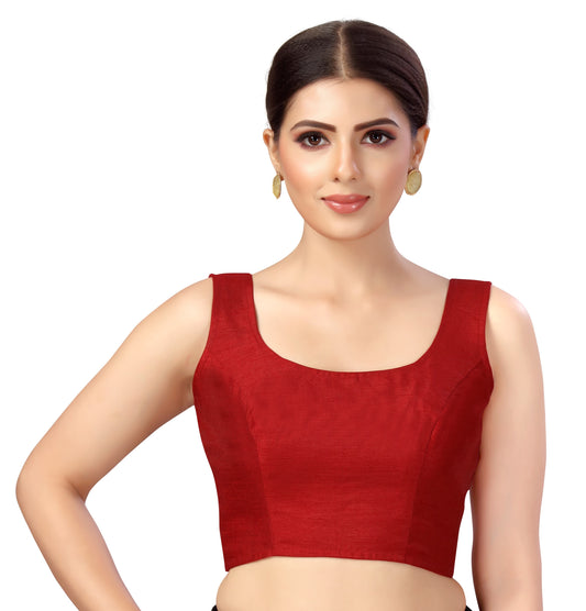 Women's Polyester Sleeveless Saree Blouse.