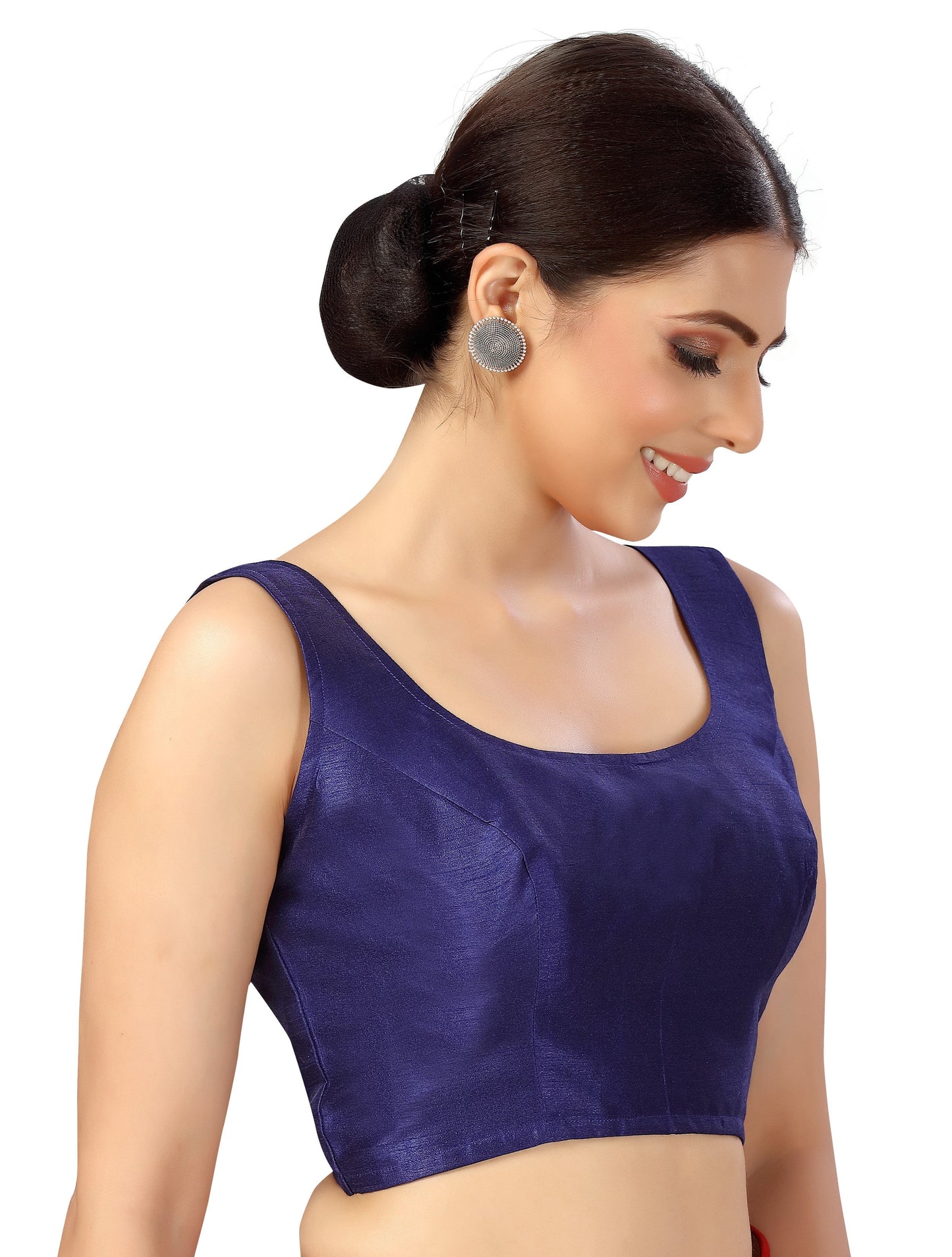 Women's Polyester Sleeveless Saree Blouse.