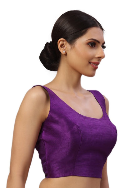 Women's Polyester Sleeveless Saree Blouse.