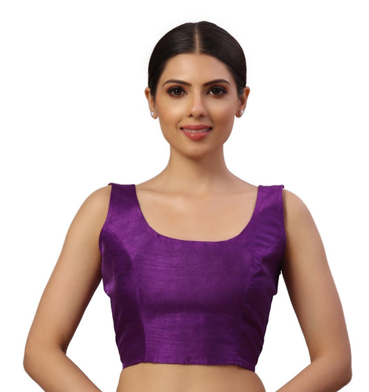 Women's Polyester Sleeveless Saree Blouse.