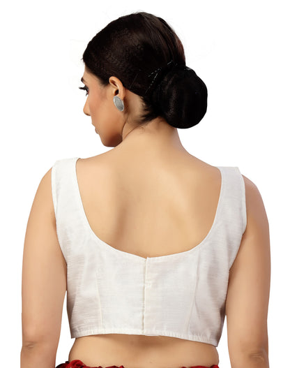 Women's Polyester Sleeveless Saree Blouse.