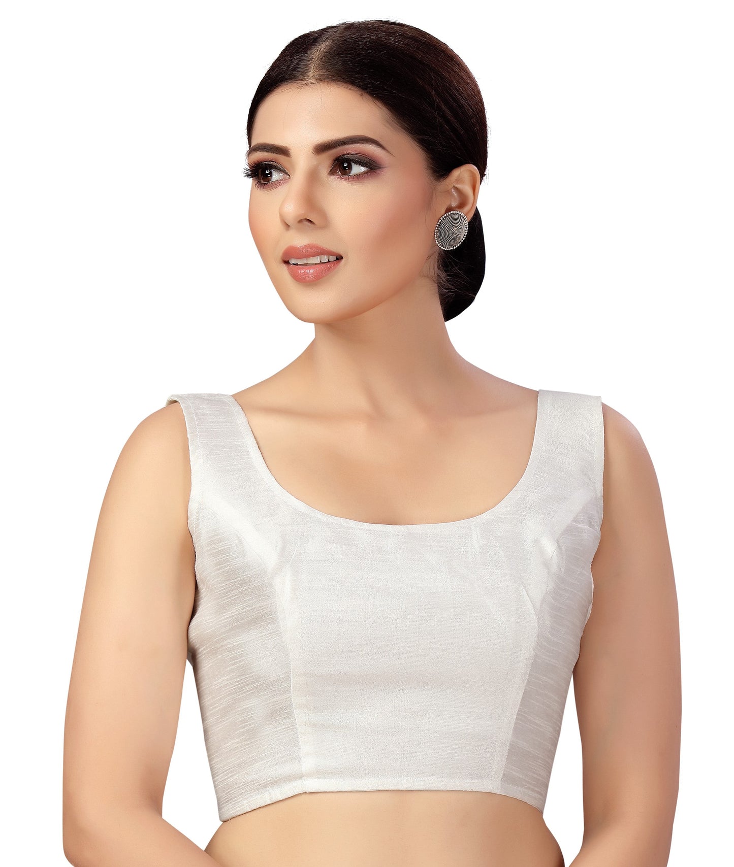 Women's Polyester Sleeveless Saree Blouse.