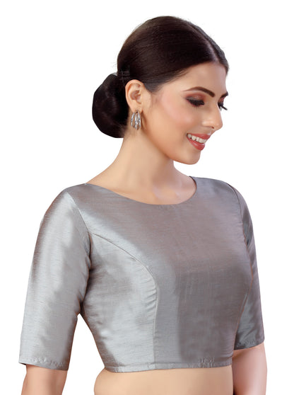 Women's Polyester Plain Coloured Saree Blouse.