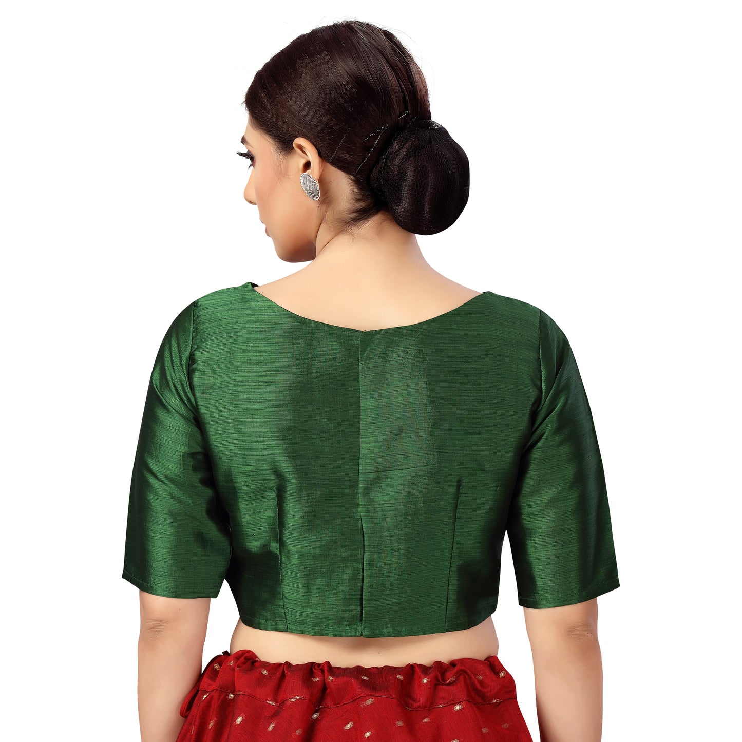 Women's Polyester Plain Coloured Saree Blouse.