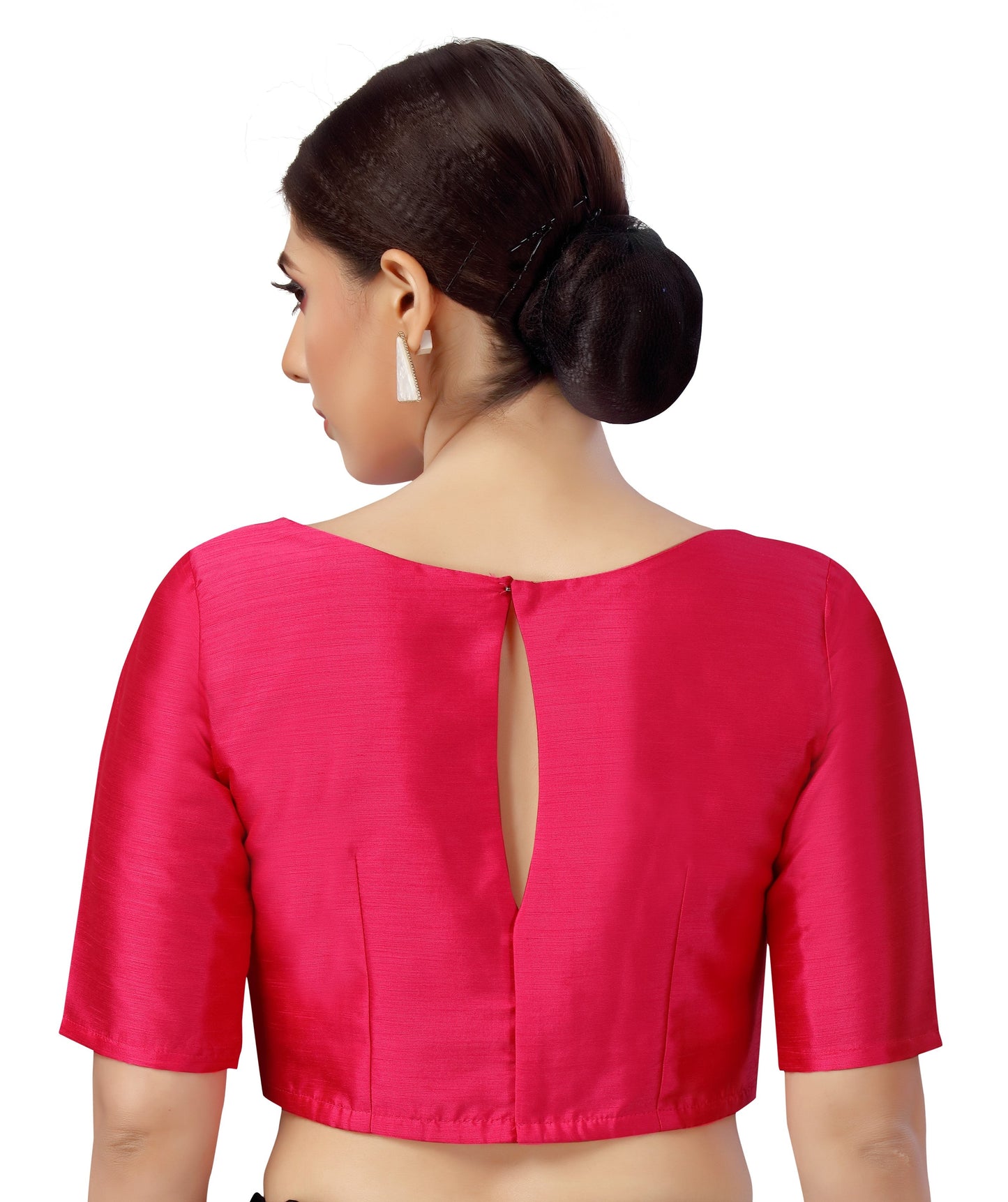 Women's Polyester Plain Coloured Saree Blouse.