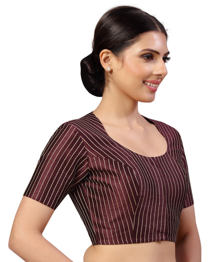Women's s Polyester Handloom Silk Saree Blouse.