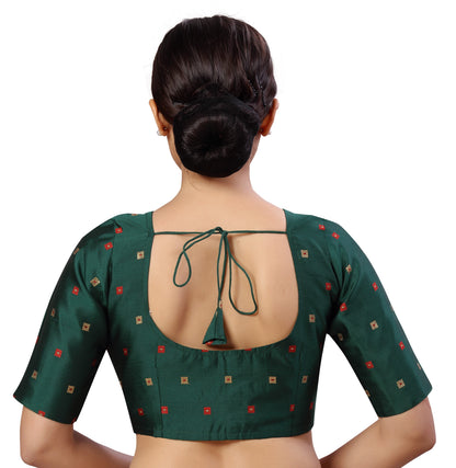 Women's Polyester Faux Silk Saree Blouse