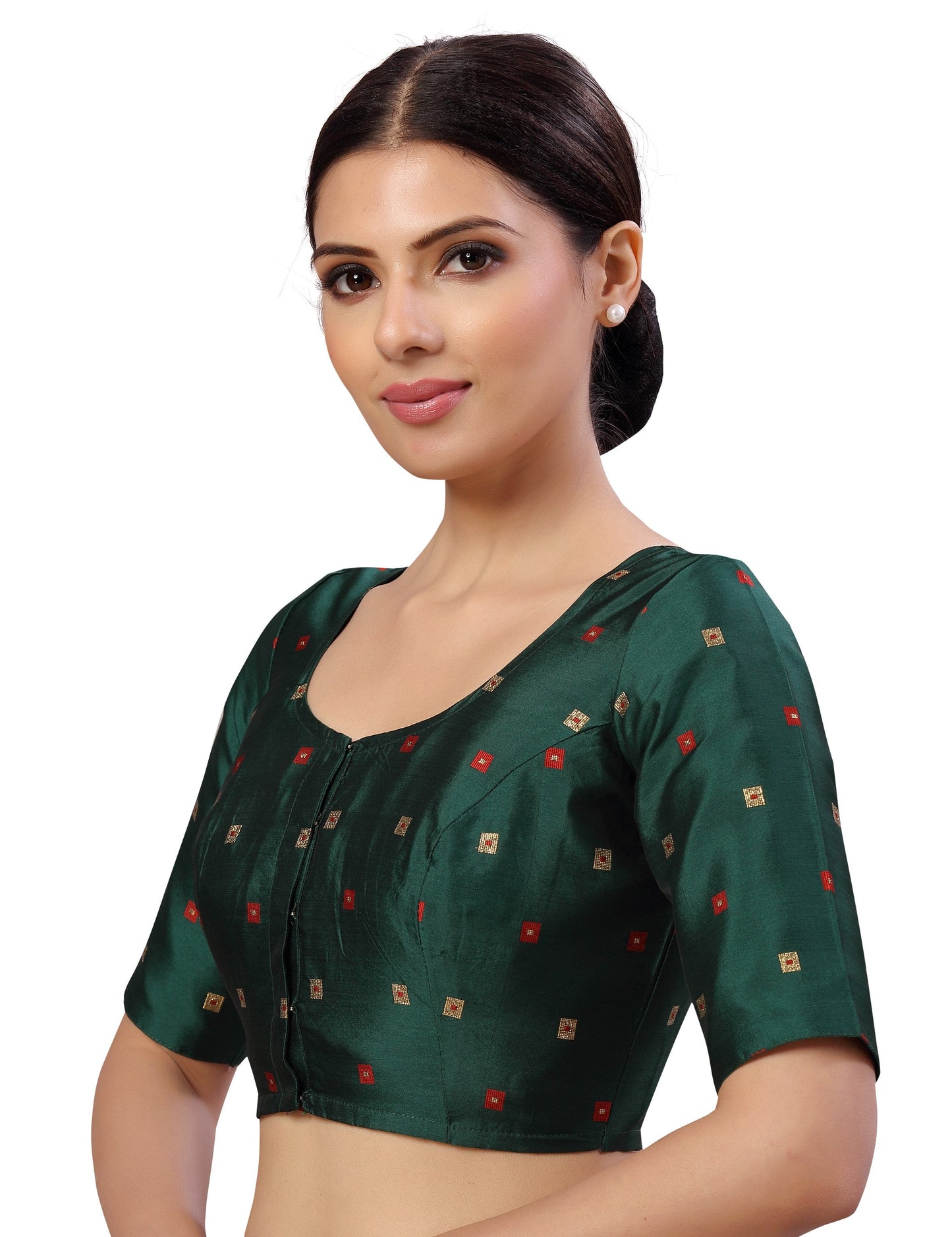 Women's Polyester Faux Silk Saree Blouse