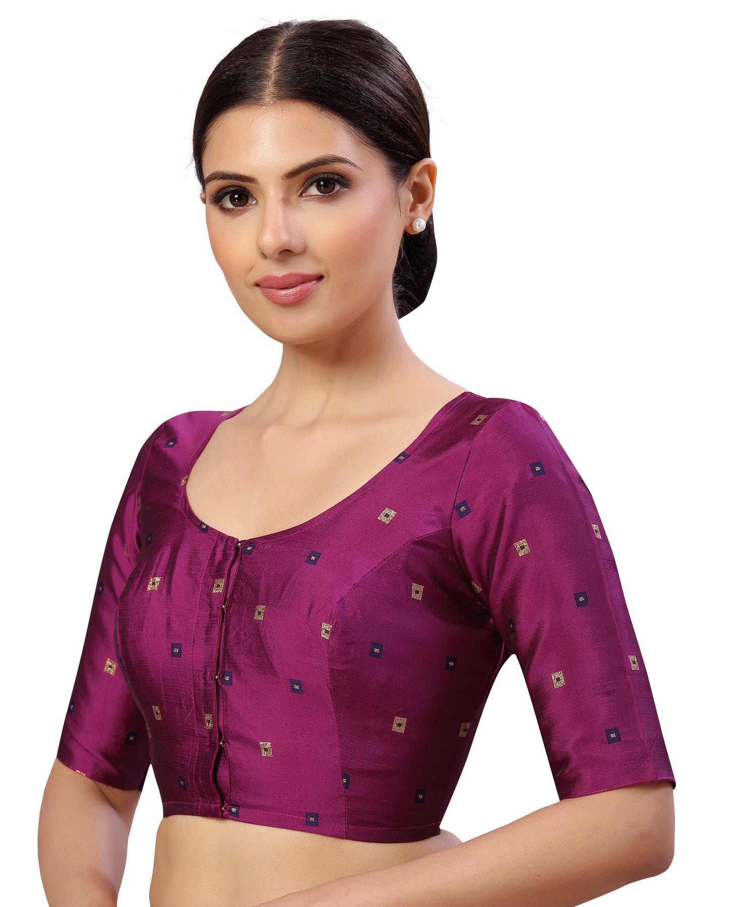 Women's Polyester Faux Silk Saree Blouse