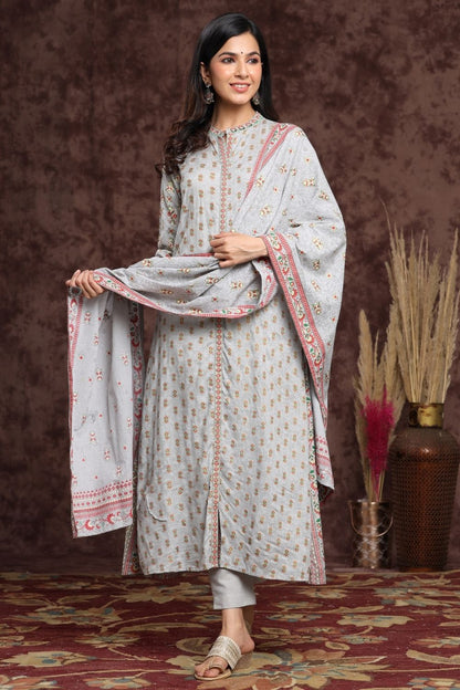 Women's Rayon Printed A-Line Kurta Sets
