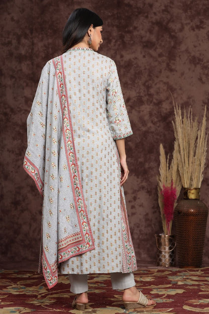Women's Rayon Printed A-Line Kurta Sets