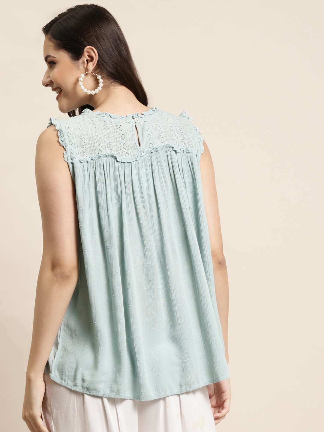 Women's Rayon Crepe Self Design Straight To